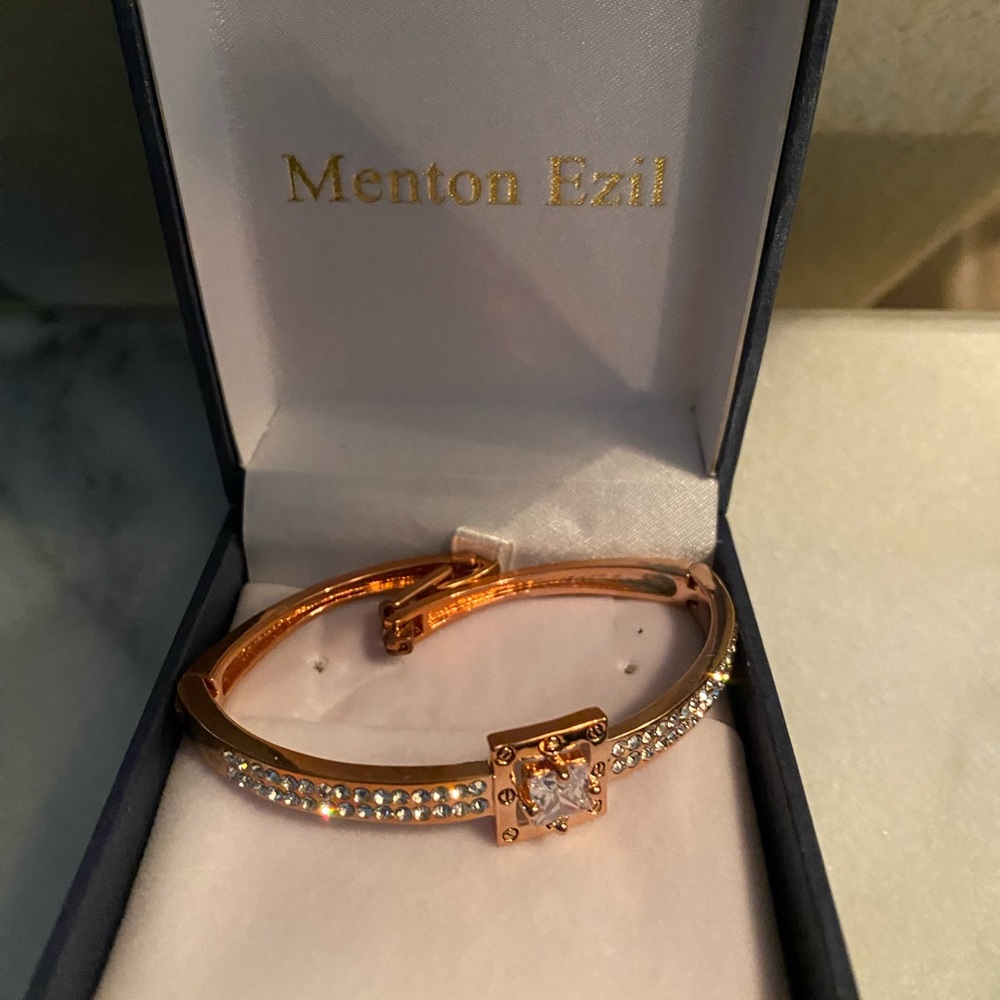 Mention Ezil Rose Gold Crystal Bracelet